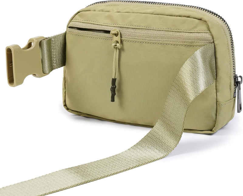 ODODOS Unisex Mini Belt Bag with Adjustable Strap Small Fanny Pack for Workout Running Traveling Hiking, Khaki Green - Image 4